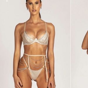 Meshki Katie Sparkle Jersey Bra Set